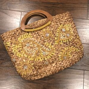 natural straw summer / vacation purse